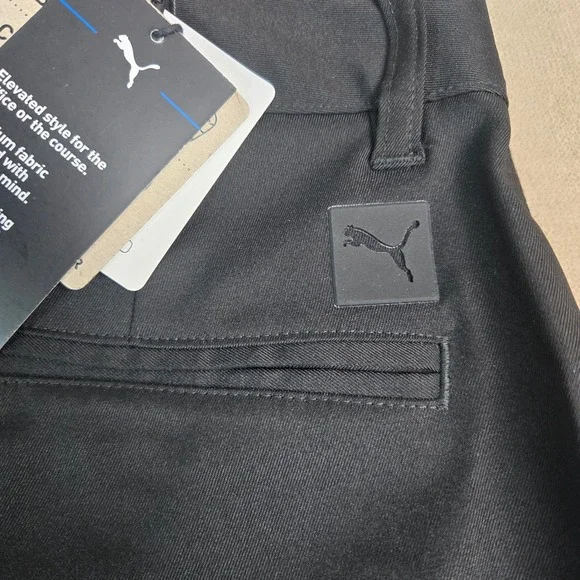 Puma Golf Mens Dealer Pants Black UPF 50+ Performance 535523 28x30 NEW - Picture 7 of 9